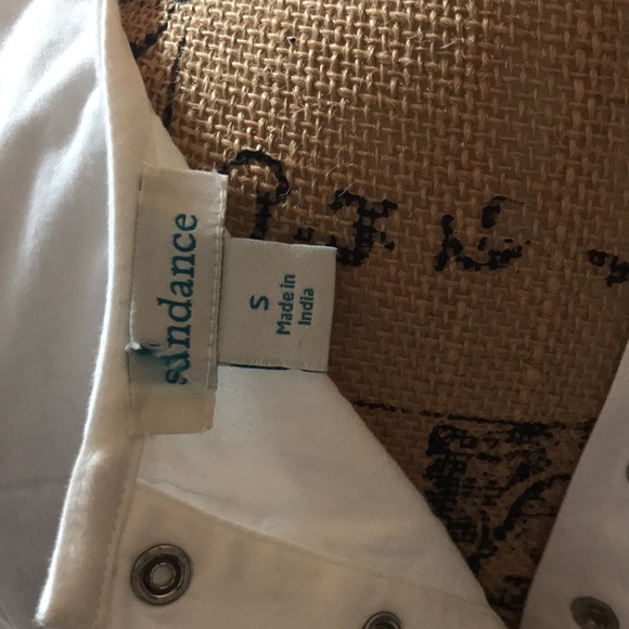 Sundance Catalog sleeveless white embroidery peplum top, size small - Picture 9 of 9